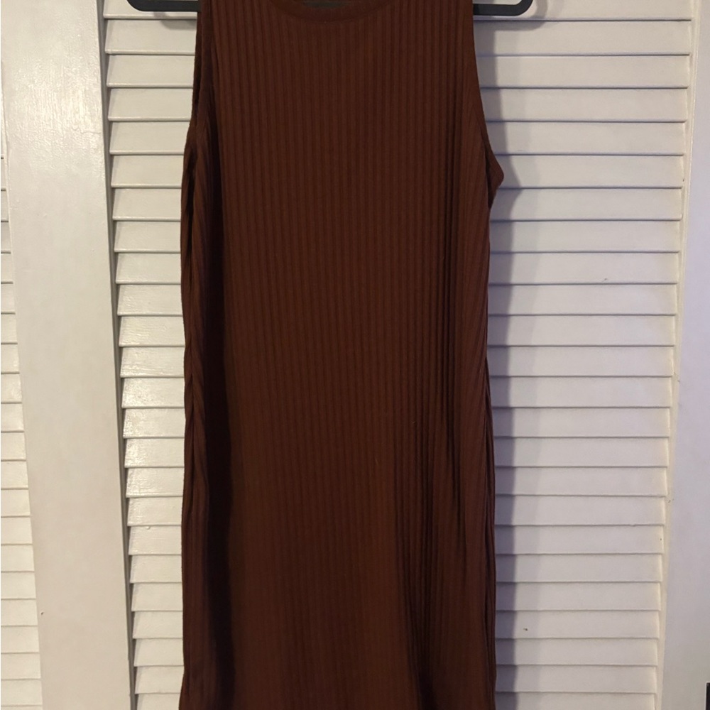 Nine West Sleeveless burnt orange Midi Dress